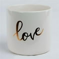 thumbnail image 1 of AI-CE00-437-Q04 White with Gold Love Decal Planter - Set of 4, 1 of 1
