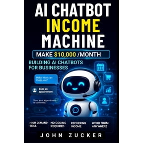 AI Chatbot Income Machine: Make $10,000/Month Building AI Chatbots for Businesses, (Paperback)