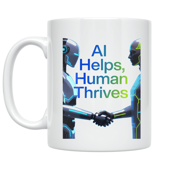 AI Collaboration Design - Tech Enthusiast - 11 oz Ceramic Coffee Mug