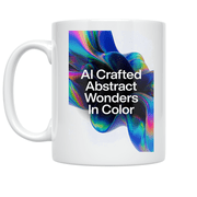 AI Crafted Abstract Wonders In Color - Art Enthusiast - 11 oz Ceramic Coffee Mug