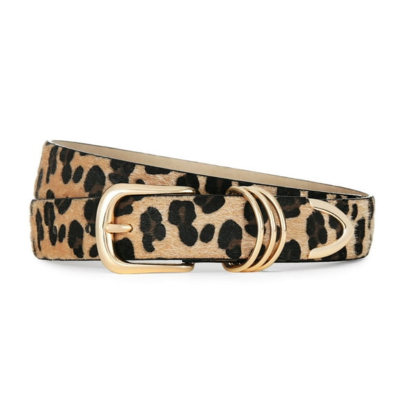 AI DEEBLUE Belts for Women with Gold Buckle Faux Leather Belts Fashion Casual Belts for Jeans