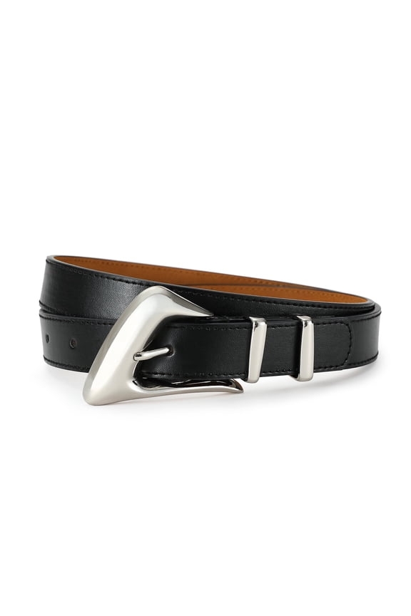 Women's Leather Belts for Jeans Dress Black Brown Belts for Women Waist Belts with Gold Silver Buckle