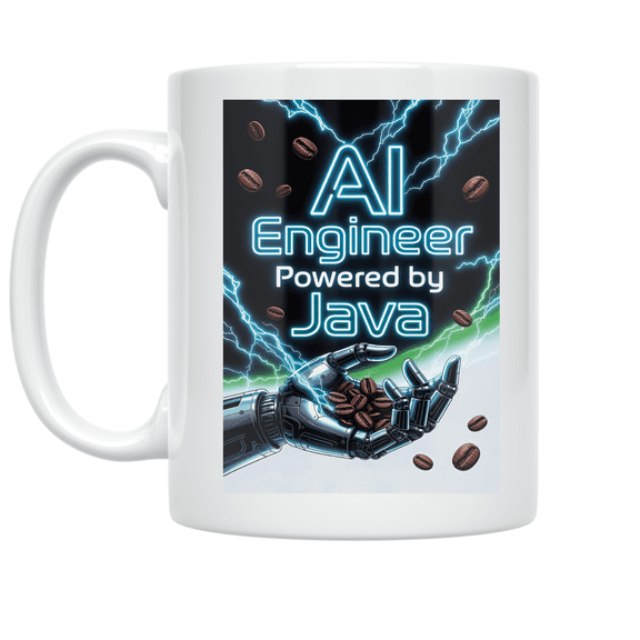 AI Engineer Powered by Java - Tech Enthusiast - 11 oz Ceramic Coffee Mug