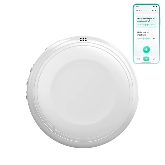 AI English Speaking Practice Device with Bluetooth 5.4, AI Voice Tutor, Real-Time Translation, Pronunciation Correction, Portable Speech Learning Microphone for Language Practice