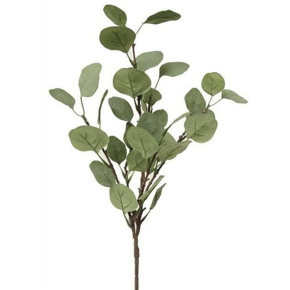 AI-FL2557FGR-Q04 Silver Dollar Eucalyptus Branch Faux Plants & Trees, Green - Set of 4