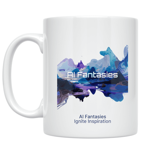 AI Fantasies Ignite Inspiration - Digital Art Enthusiast - 11 oz Ceramic Coffee Mug