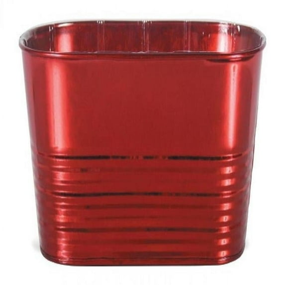 AI-GA3405RR-Q06 Red Ribbed Metal Planter - Set of 6