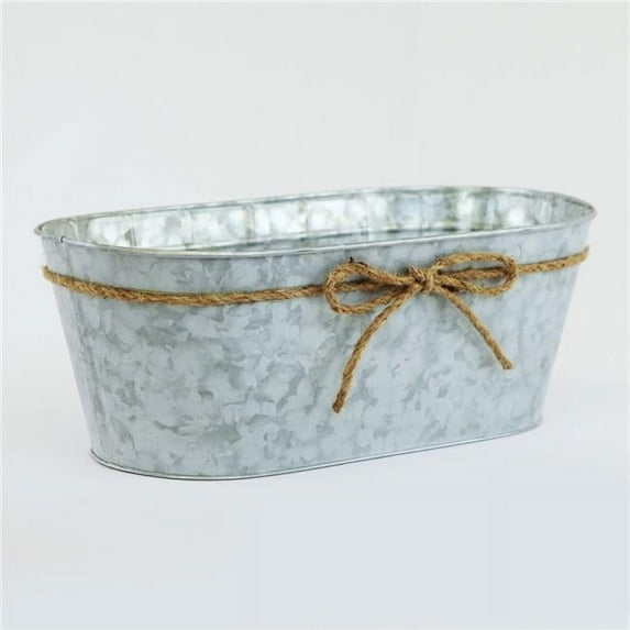AI-GA3465-988-Q04 Silver with Rope Bow Planter - Set of 4