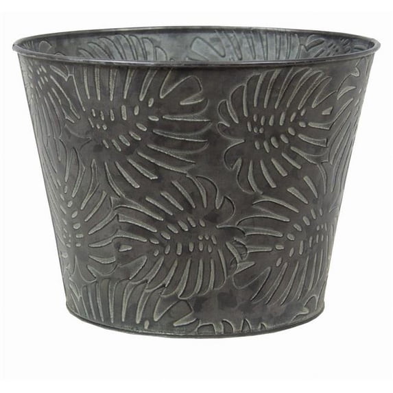 AI-GA3525PLM-Q06 Black with Palm Leaf Design Planter - Set of 6