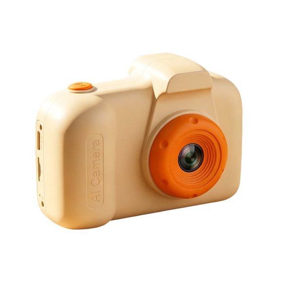 AI HD Dual Lens Digital Camera with AI Voice Chat & Object Recognition, 2.4" IPS Screen Mini Selfie Camera (TF Card Not Included) (Orange)