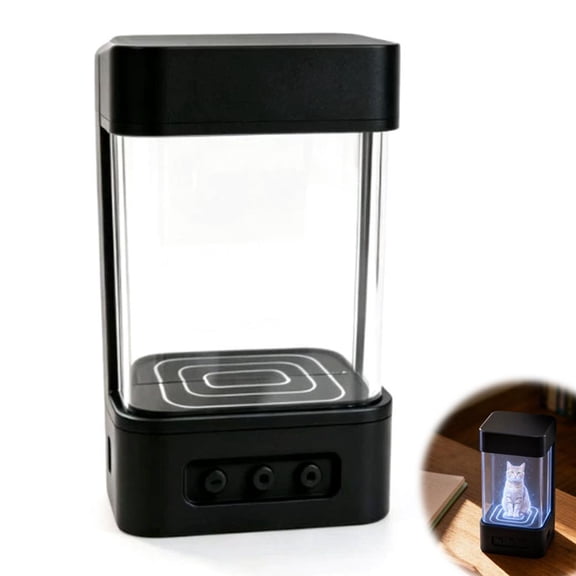 AI Hologram Robot, 3D Projection Display, Smart Desktop Gadget | Desktop Interactive Gadget, WiFi Voice Control, Rechargeable ABS Body, Animated Avatars, Ideal For Office Desk Home