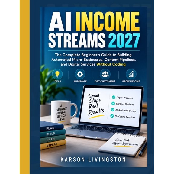 AI INCOME Streams 2027: The Complete Beginner's Guide to Building Automated Micro-Businesses, Content Pipelines, and Dig, (Paperback)