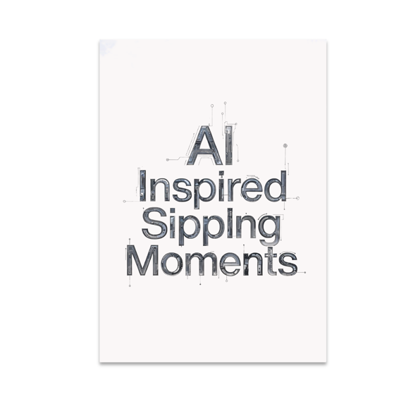 AI Inspired Sipping Moments - Tech Enthusiast - 13x19 Poster Print