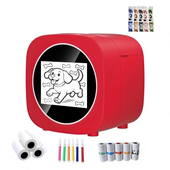 AI Instant Print for Kids, Ai Voice Prompt Image Generation, Thermal Inkless Printing, 2.4" HD Screen, 1300mAh Rechargeable Battery, 6 Creative Art Styles, Educational Toy Gift for Boys Girls