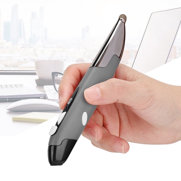 AI Intelligent 2.4G Wireless Voice Translation Search Pen Mouse, Business Meeting Tool, Silver Gray