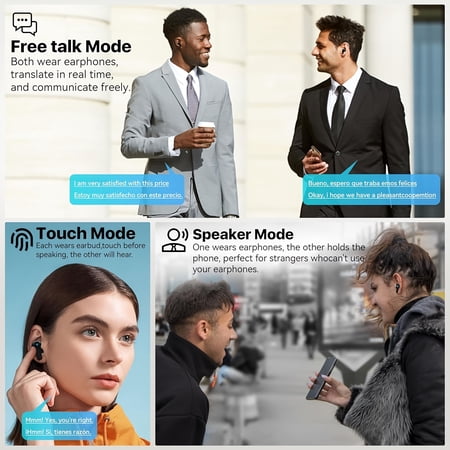 AI Intelligent Translation TWS Earbuds, 2.01 Inch LCD Touch Screen, BT5.3 with Dual ANC+ENC Noise Reduction. HIFI Sound & Long Standby, Ideal for Sports, Gaming and Outdoor Use