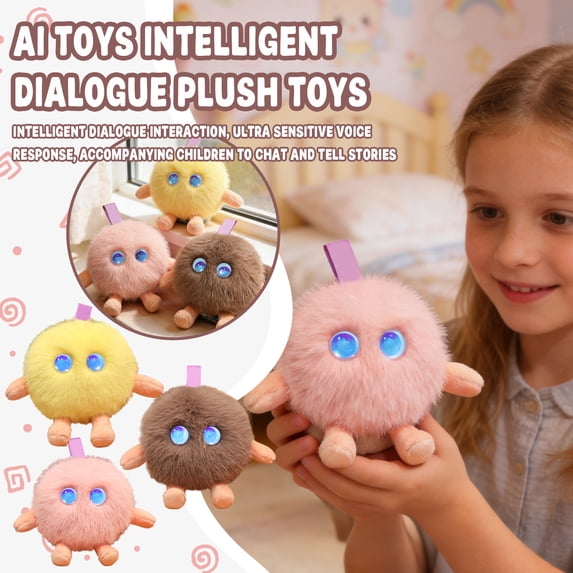 AI Interactive Plush Companion – Multilingual Emotional Smart Stuffed Animal, Kids' Learning & Memory Training Toy for Ages 3+, with Parental Control App & Chat Summaries