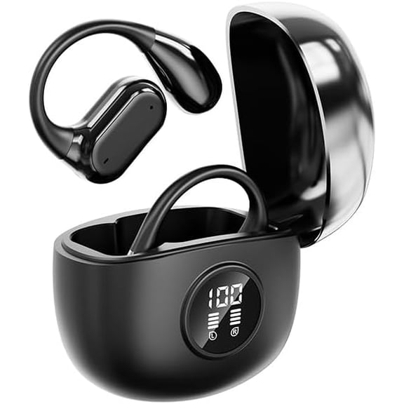 AI Language Translation Earbuds, Bluetooth 5.4 Headphones 144 Languages & Accents, OWS 3-in-1Touch Screen Real-Time Earphones Fit iOS and Android Ideal for Travel Business Learning (gold&Translation)