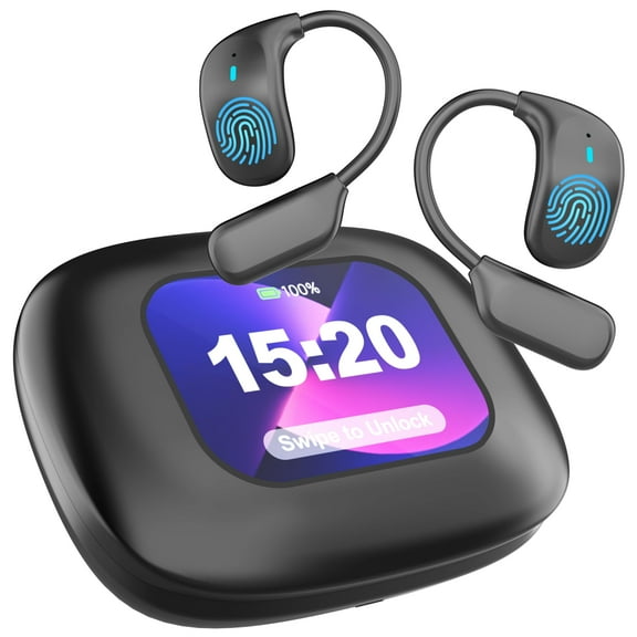 Wrongduck AI Language Translation Earbuds, OWS Real-Time Translator One-Year Free Subscription Included for 144 Languages & Accents Translation Device Earphones (Black)