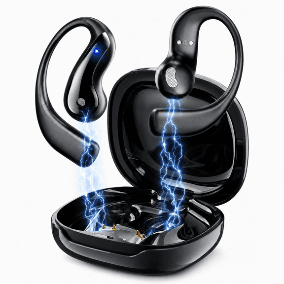 AI Translation Earbuds Real Time, 164 Language Translator Earbuds, 4-in-1 Bluetooth Earbuds Pro, Open-Ear Translator headphones with No Subscription , 60H Playtime for Travel Work Learning