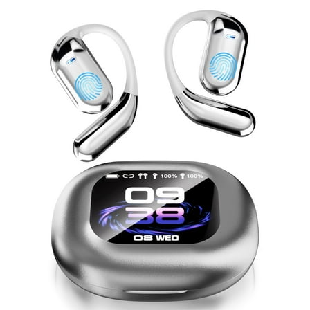 AI Language Translation Earbuds, Translator Earbuds Real Time for 144 Languages, Wireless Bluetooth Headphones, Translator Device with APP Fit IOS and Android for Travel, Business, Learning,Sliver