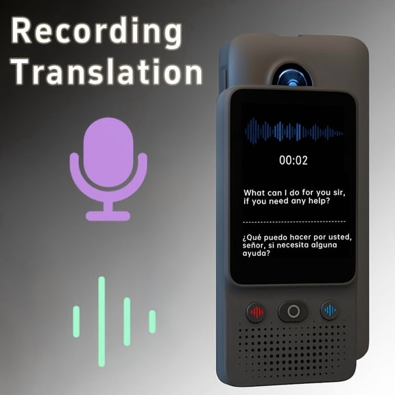 AI Language Translator Device, Supports 138 Languages, Offline Real-Time Voice & Photo Translation, HD Touch Screen, Portable Translator for Travel, Business & Study, Ideal Gift