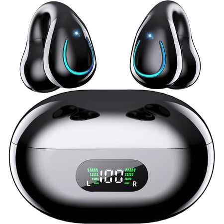 AI Language Translator Earbuds, Clip-On Open Ear Real-Time Translation Device, 174 Languages Simultaneous Interpretation, No Subscription, Audifonos Traductores for Travel & Business,Carbon Black