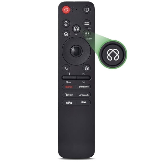 Ai Voice Replacement Remote for LG Smart Tvs, Compatible with LG Oled, Qned, Uhd, Led and Lcd Tvs, Replaces an-MR25GA/MR24GA/MR23GA/MR22GA/MR21GA