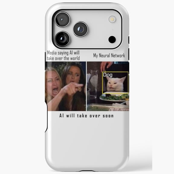 AI Meme Cat Dog Tech Humor for iPhone Case 17 16 15 14 13 12 11 Pro Max