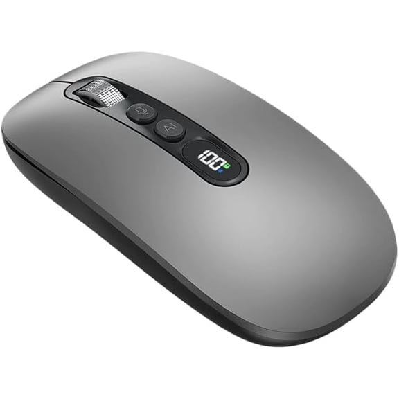 AI Mouse with Voice Typing, Smart Wireless Mouse for Multilingual Meetings and Lecture Transcription, Local Processing AI Assistant, Dual Mode Bluetooth and USB for Professionals ,Black
