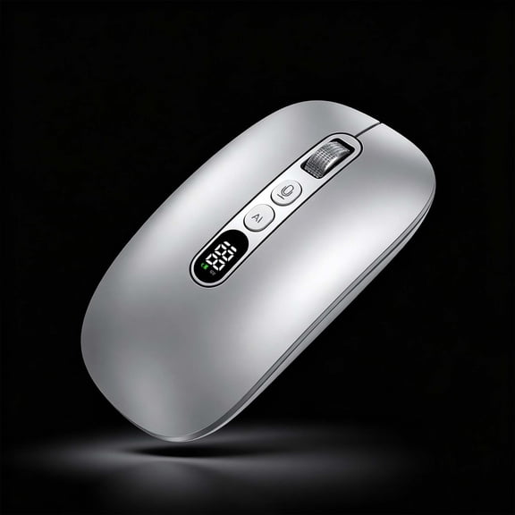 AI Mouse with Voice Typing, Wireless Bluetooth AI Mouse with Voice to Text Recorder, Multi Language Speech to Text Silent Ergonomic Rechargeable Mouse for PC, Laptop, Computer