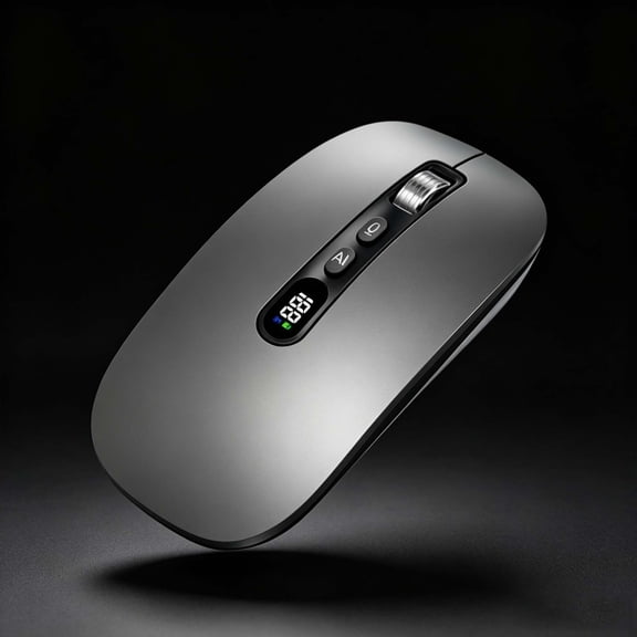 AI Mouse with Voice Typing, Wireless Bluetooth AI Mouse with Voice to Text Recorder, Multi Language Speech to Text Silent Ergonomic Rechargeable Mouse for PC, Laptop, Computer
