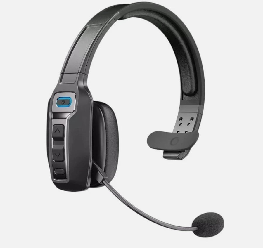 AI Noise Cancelling Trucker Headset Wireless Bluetooth 5.2 with Microphone, 60H Battery, Dual Device Connection for Phone, PC, Laptop, Call Center
