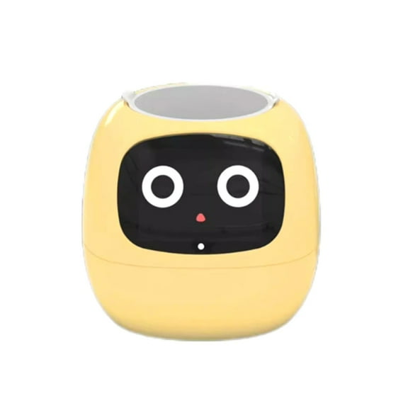 AI Pet Flowerpot Planting Robot 7 Smart Sensors Smart Planter Plant Time Temperature Display Flower Pots Yellow