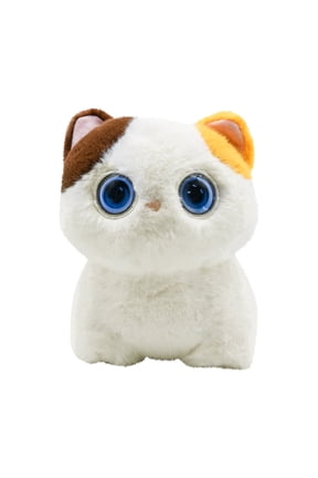AI Pixie Paw Smart Interactive Plush Cat Voice Responsive Touch Activated Expressive Eyes AI Companion Stuffed Animal for Kids and Pet Lovers, White