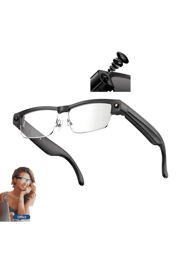 Ai Smart Glasses With 8MPHD Camera AI-Powered Smart Bluetooth HD Clear Glasses - 144-Language Translation, ChatGPT Voice, Open-Ear Audio, UV Protection, Wifi, Anti-Blue Light for Travel Men Women