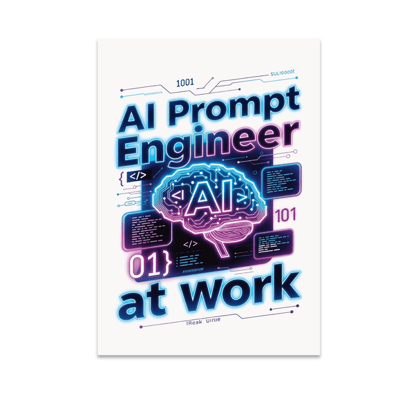 AI Prompt Engineer at Work - Tech Enthusiast - 13x19 Poster Print