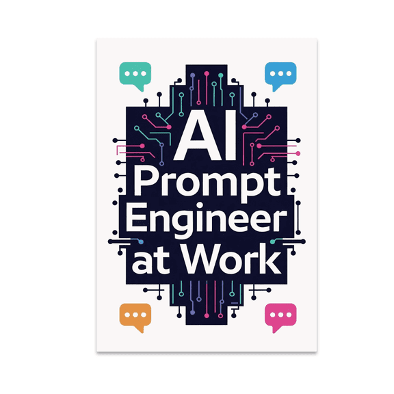 AI Prompt Engineer at Work - Tech-Savvy Decor Enthusiast - 13x19 Poster Print