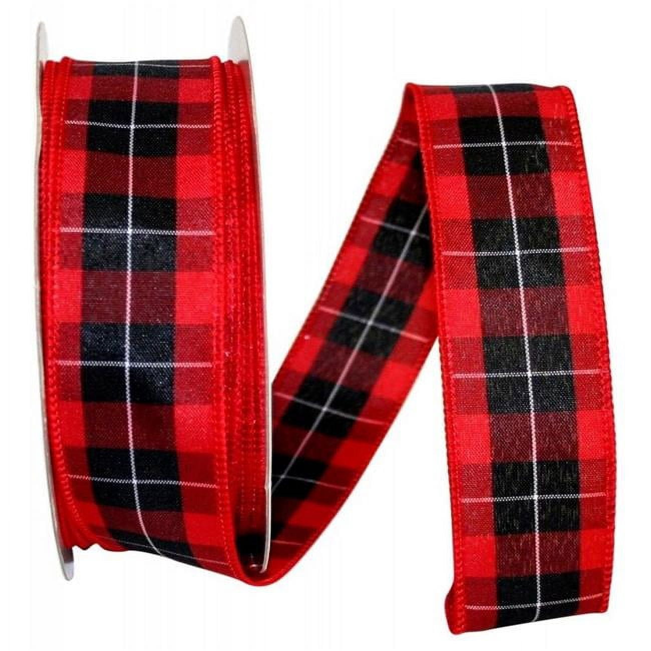 AI-RI09850-Q02 1.5 in. x 50 Yards Wired Mountain Buffalo Check Ribbon ...