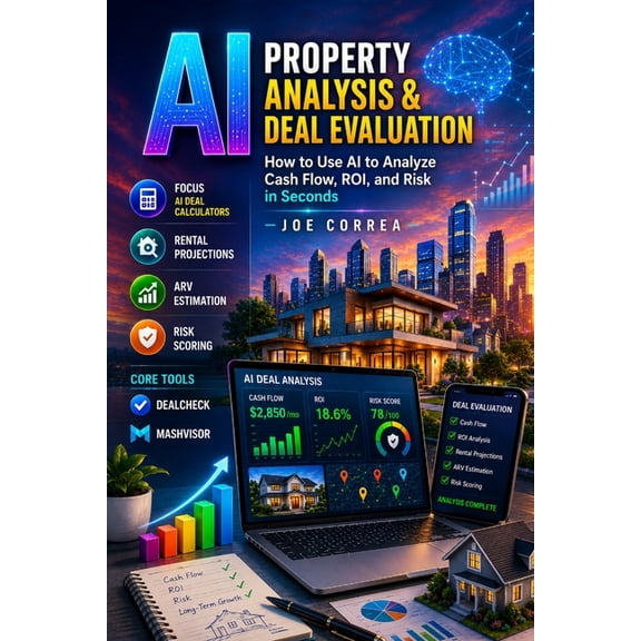 The AI Real Estate Investing AI Property Analysis & Deal Evaluation: How to Use AI to Analyze Cash Flow, ROI, and Risk in Seconds, Book 3, (Paperback)