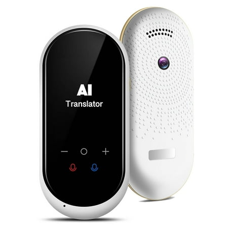 AI Real-Time Language Translator Device , Support 106 Languages ,Online/Offline/AI/Voice/Photo Translation, standby 180H ,for Travel, Learning and Business-White
