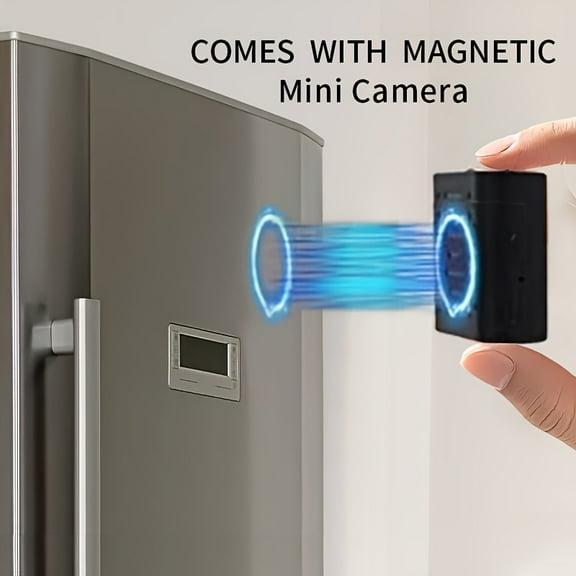 AI Security Camera with Night Vision & IR-CUT, Compact HD Camcorder for Home Monitoring, Meetings, Classes, Parties