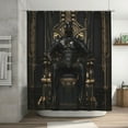 thumbnail image 1 of AI Shower Curtain Black King (2) Waterproof Fabric Bathroom Shower Curtain Set with Hook 72x72 Inch, 1 of 5