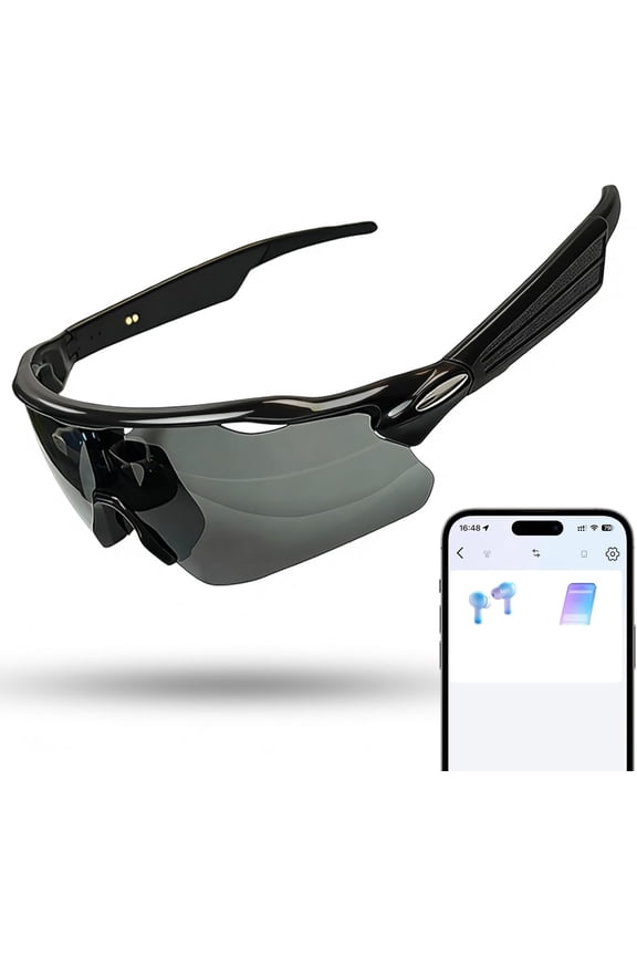 AI Smart Audio Glasses, Bluetooth Sport Sunglasses for Men Women Audio for Running Cycling, Music & Call