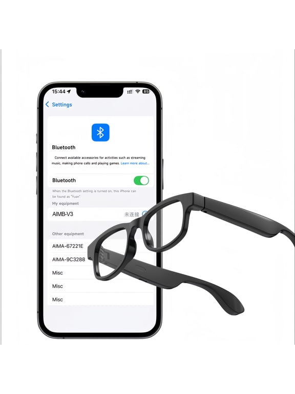 AI Smart Glasses, 13MP HD Camera, 4K Video Recording, Bluetooth Earphones, Voice Translation (200+ Languages), Bluetooth Calling & Music Playback, Lightweight AI Recording Glasses