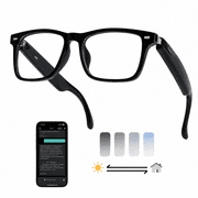 AI Smart Glasses, 164 Language Translation Glasses, Bluetooth Glasses with Speakers for Music and Calls, Photochromic Lenses, 170mAh Battery for Men Women, Travel, Work and Sports
