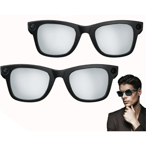 AI Smart Glasses, 800W Camera & 1080P Video, Smart Glasses with Camera and Bluetooth, AI Glasses for Calls & Musi,UV Protection,Anti-Blue Light Glasses Everyday Wear