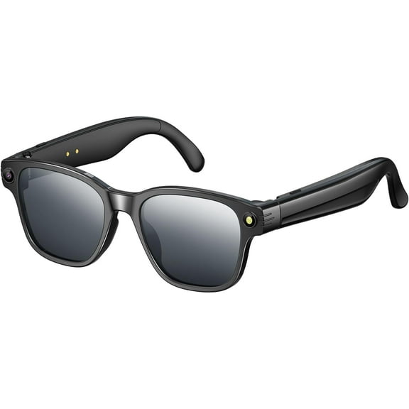 AI Smart Glasses with 800W HD Camera: AI Recognition, 1080P Video Recording, Real-Time Translation, Voice Assistant & Open-Ear Audio  Ideal for Travel, Meetings & Vlogging