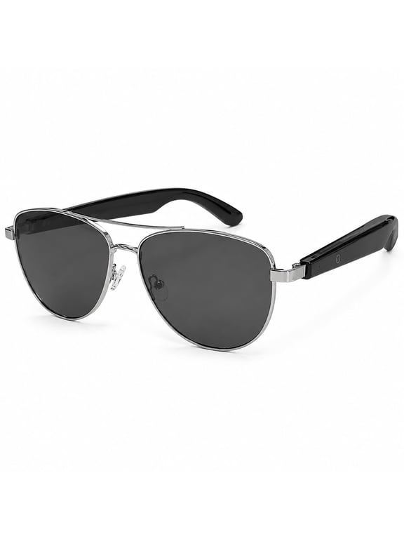 AI Smart Glasses with 8MP Camera, 6-Axis EIS 1200P Video Recording Sunglasses, Bluetooth 5.4 Open-Ear Audio with ChatGPT Translation for Cycling & Vlogging, 42g Lightweight