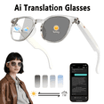 thumbnail image 1 of AI Smart Glasses,AI Chat Deepseek R1 and Gemini-2.5 with 164 Translations Supported,Bluetooth Glasses for Men Women,Music Playback & Hands-Free Calling,Physical Color Changing Lens, 1 of 9